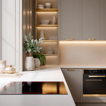 AI Picture greige kitchen