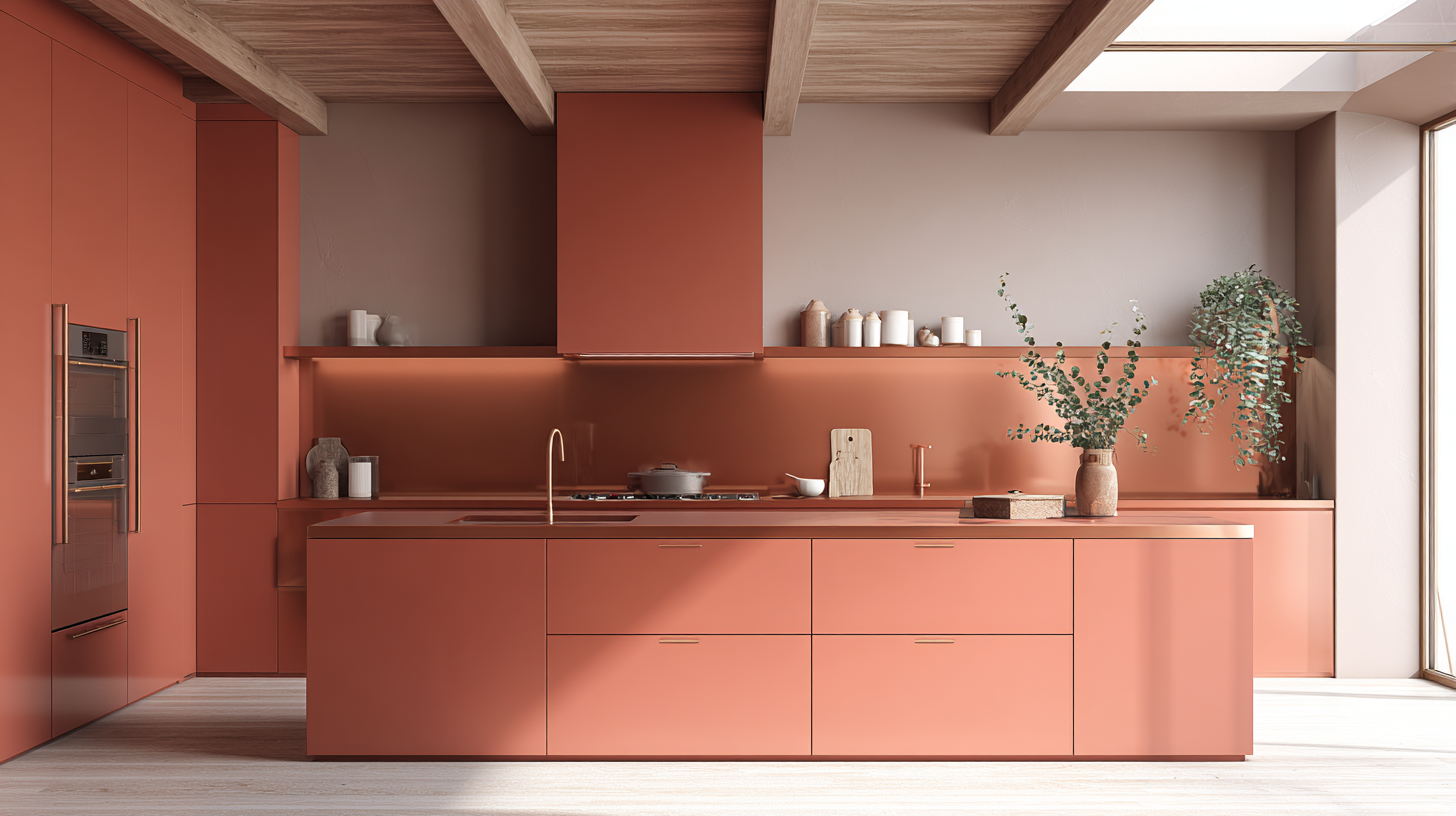 monochrome_terracotta_kitchen